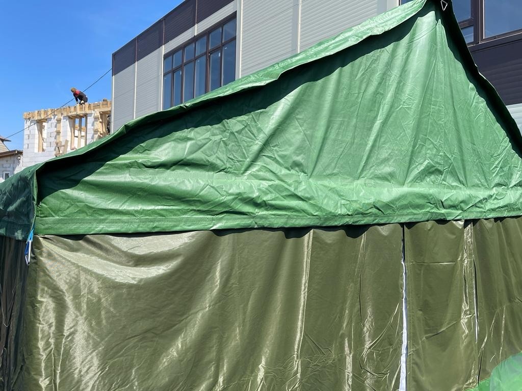 Палатка Каркасная утепленная зеленого цвета 5х6